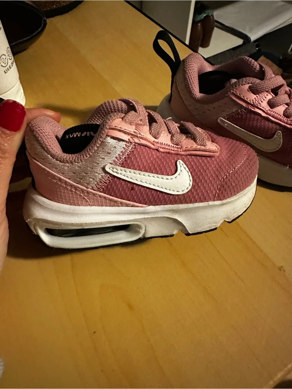Nike Kids Pink Mesh Lace-Up Sneakers